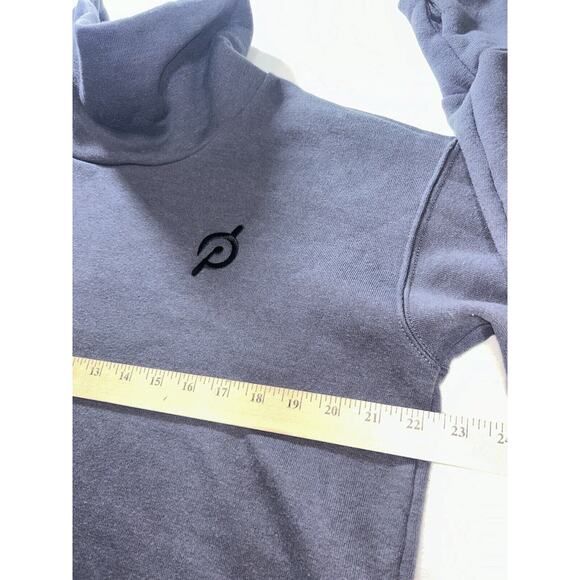 Women’s Peloton Pullover Sweatshirt Grey Gray Medium Turtle Neck Cowl Funnel USA - Picture 2 of 7